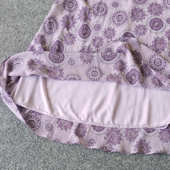 Express Lavender Floral A-Line Skirt - Picture 4 of 13